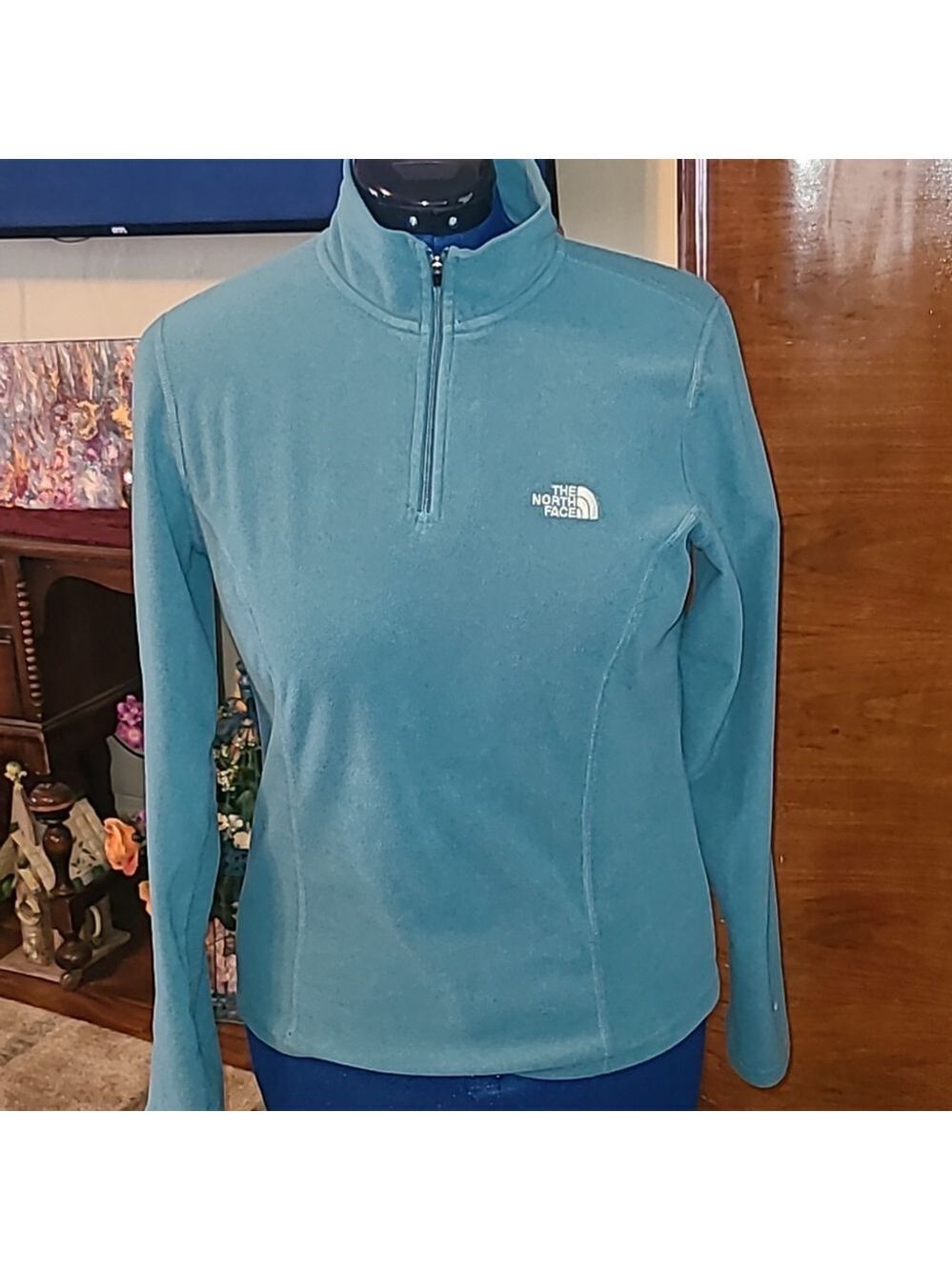 Northface Womens Glazier Fleece 1/4zip Mock Turtleneck.sz.Med.(#1569)